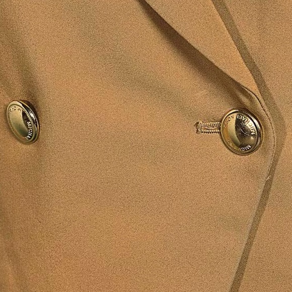 Michael Kors Double Breasted Cotton Stretch Peak Lapel Blazer size 10 new - Picture 3 of 5